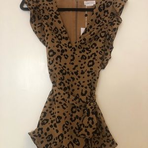 Lover + Friends Jill Cheetah Romper
